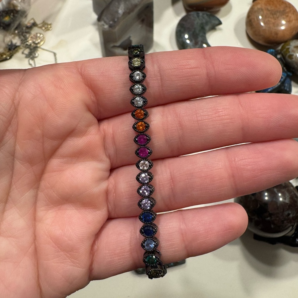 Rainbow Semi-Precious Gemstone Bracelet